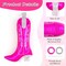 10 Pcs Pink Cowgirl Boot Balloons, Foil Disco Cowgirl Balloons Western Cow Decorations, Cowgirl Party Decorations for Birthday Party Last Rodeo Bachelorette Disco Western Cowgirl Theme Party Supplies